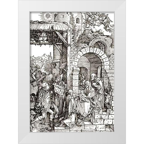 Life Of The Virgin 11 White Modern Wood Framed Art Print by Durer, Albrecht