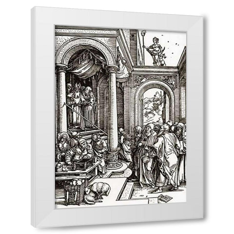 Life Of The Virgin 5 White Modern Wood Framed Art Print by Durer, Albrecht