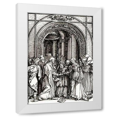 Life Of The Virgin 6 White Modern Wood Framed Art Print by Durer, Albrecht