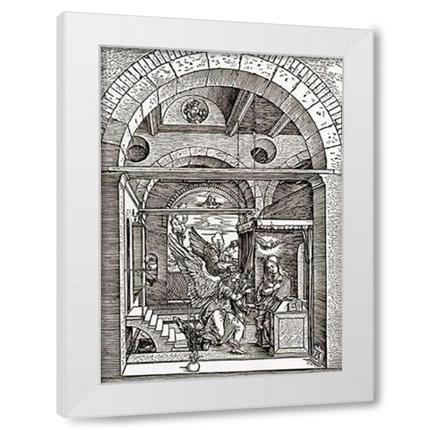 Life Of The Virgin 7 White Modern Wood Framed Art Print by Durer, Albrecht