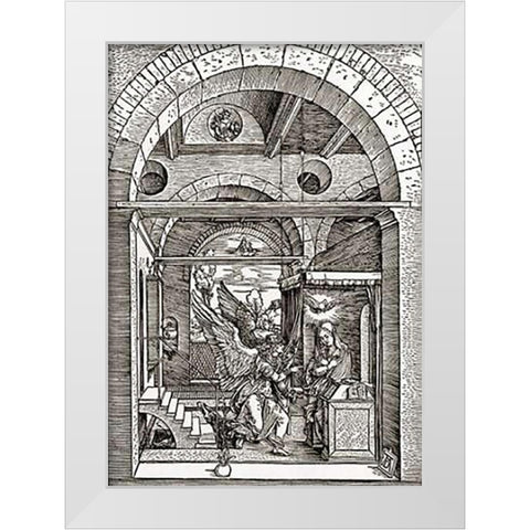 Life Of The Virgin 7 White Modern Wood Framed Art Print by Durer, Albrecht