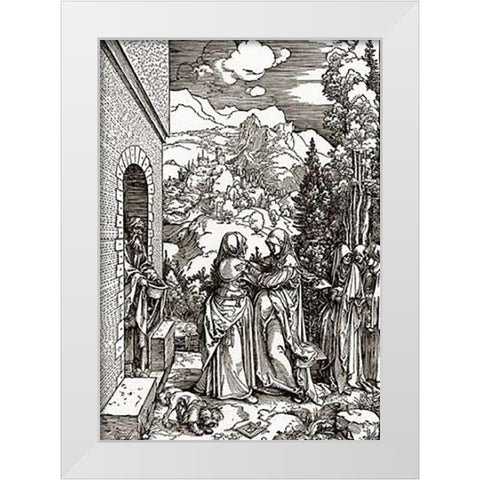 Life Of The Virgin 8 White Modern Wood Framed Art Print by Durer, Albrecht