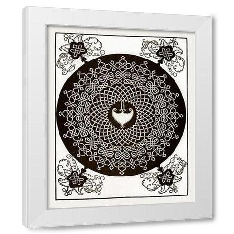 Six Knot Series White Modern Wood Framed Art Print by Durer, Albrecht