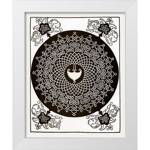 Six Knot Series White Modern Wood Framed Art Print by Durer, Albrecht