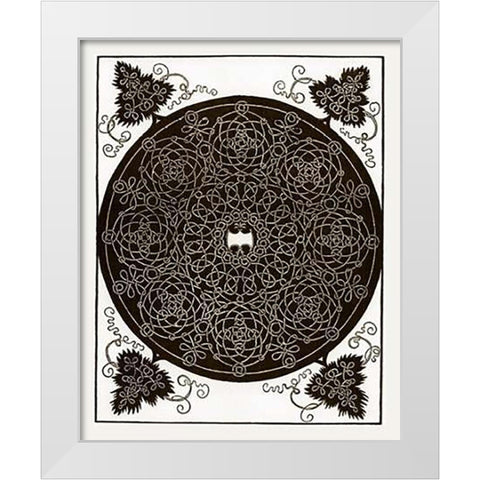 Six Knot Series 3 White Modern Wood Framed Art Print by Durer, Albrecht