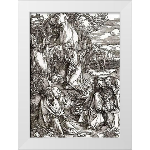 The Great Passion White Modern Wood Framed Art Print by Durer, Albrecht