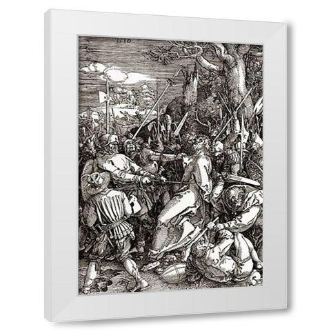 The Great Passion 10 White Modern Wood Framed Art Print by Durer, Albrecht
