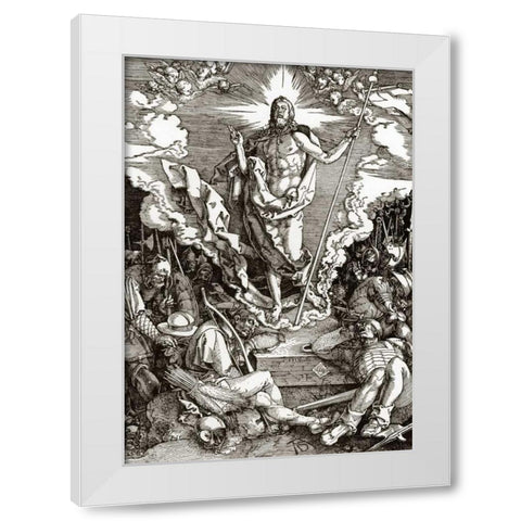 The Great Passion 12 White Modern Wood Framed Art Print by Durer, Albrecht