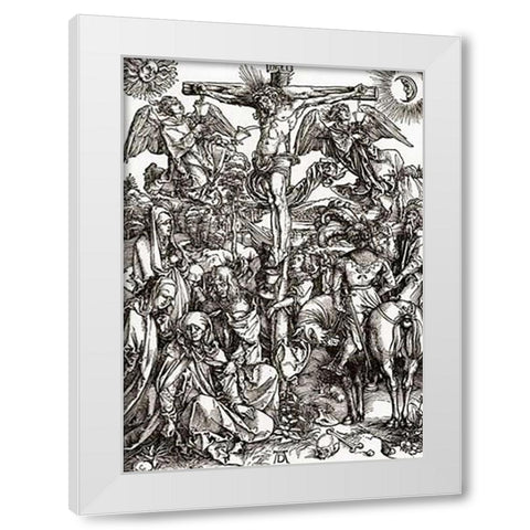 The Great Passion 5 White Modern Wood Framed Art Print by Durer, Albrecht