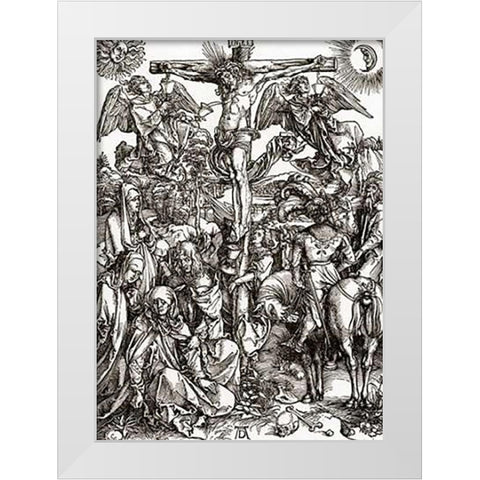 The Great Passion 5 White Modern Wood Framed Art Print by Durer, Albrecht