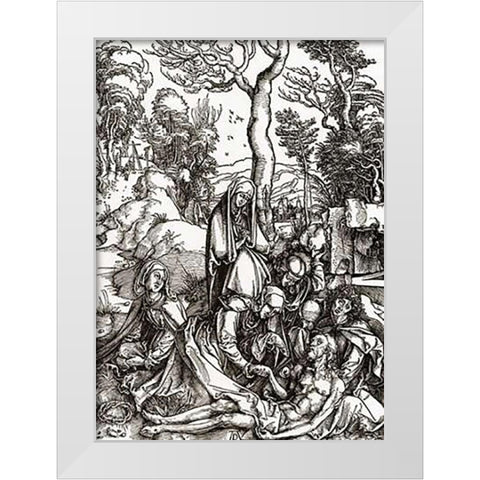 The Great Passion 6 White Modern Wood Framed Art Print by Durer, Albrecht