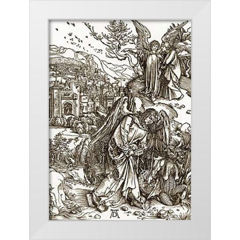 The Revelation Of St John 15 White Modern Wood Framed Art Print by Durer, Albrecht
