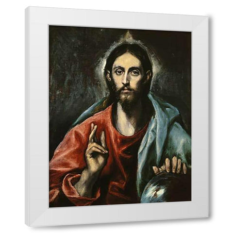 Museumist As Saviour White Modern Wood Framed Art Print by Greco, El