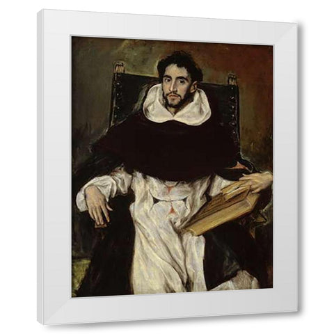 Fray Hortensio Felix Paravicino White Modern Wood Framed Art Print by Greco, El