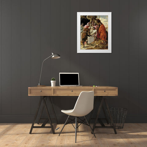 The Entombment Of Museumist White Modern Wood Framed Art Print by Greco, El