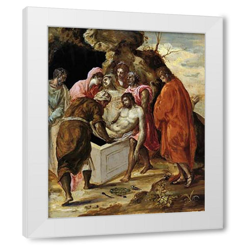 The Entombment Of Museumist White Modern Wood Framed Art Print by Greco, El