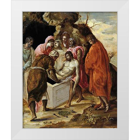 The Entombment Of Museumist White Modern Wood Framed Art Print by Greco, El
