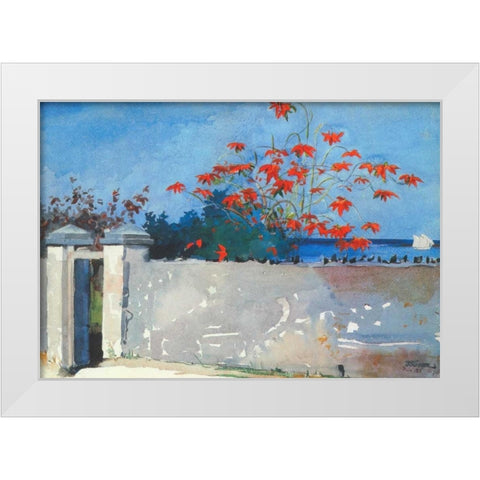 A Wall Nassau White Modern Wood Framed Art Print by Homer, Winslow
