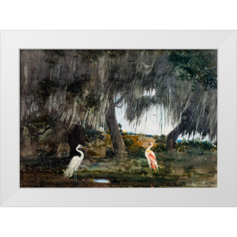 At Tampa White Modern Wood Framed Art Print by Homer, Winslow