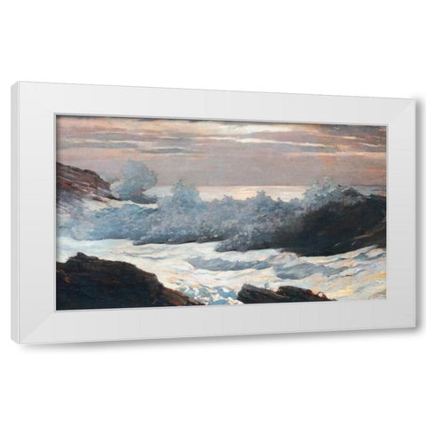 Early Morning After A Storm On The Sea White Modern Wood Framed Art Print by Homer, Winslow