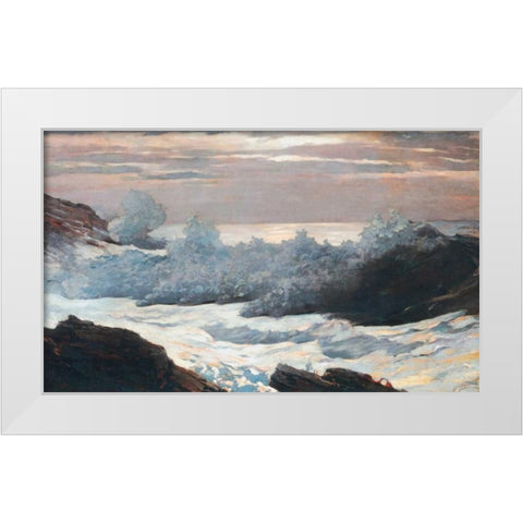 Early Morning After A Storm On The Sea White Modern Wood Framed Art Print by Homer, Winslow