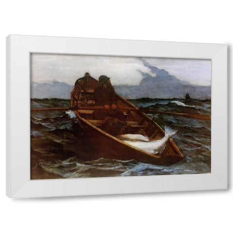 Fog Warning White Modern Wood Framed Art Print by Homer, Winslow
