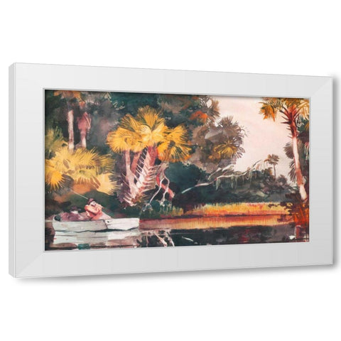 Homosassa Jungle White Modern Wood Framed Art Print by Homer, Winslow