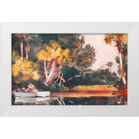 Homosassa Jungle White Modern Wood Framed Art Print by Homer, Winslow