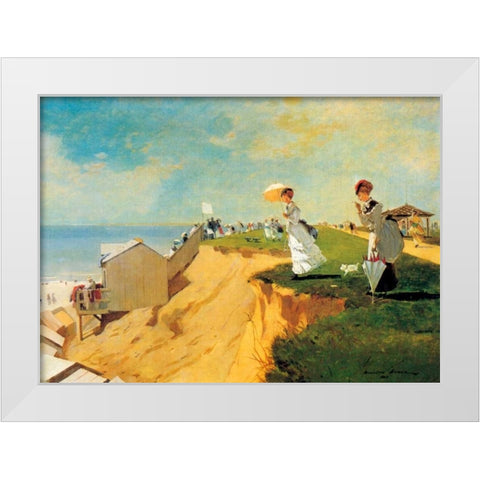 Long Branch New Jersey White Modern Wood Framed Art Print by Homer, Winslow
