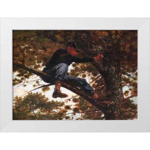 Sharpshooter White Modern Wood Framed Art Print by Homer, Winslow