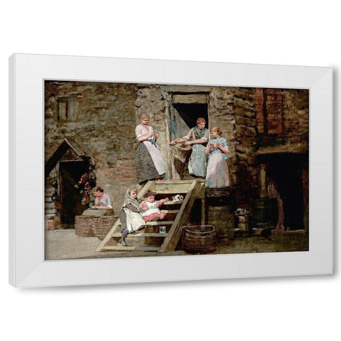 Sparrow Hall White Modern Wood Framed Art Print by Homer, Winslow