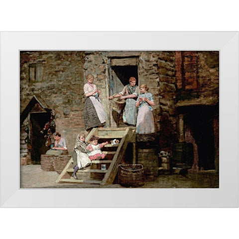 Sparrow Hall White Modern Wood Framed Art Print by Homer, Winslow
