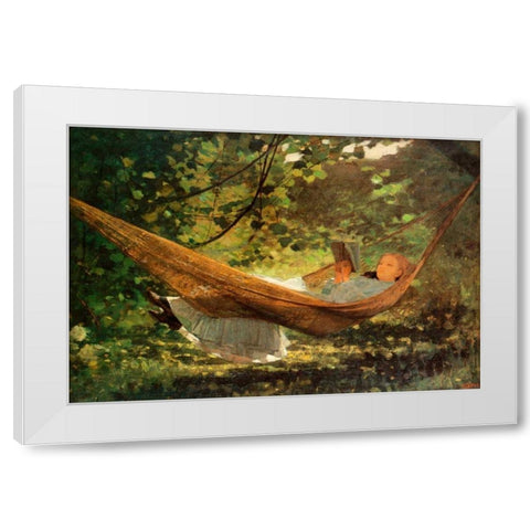 Sunlight And Shadow White Modern Wood Framed Art Print by Homer, Winslow