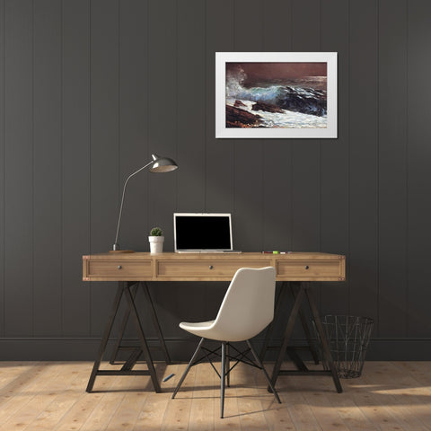 Sunlight On The Coast White Modern Wood Framed Art Print by Homer, Winslow