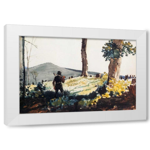 The Pioneer White Modern Wood Framed Art Print by Homer, Winslow