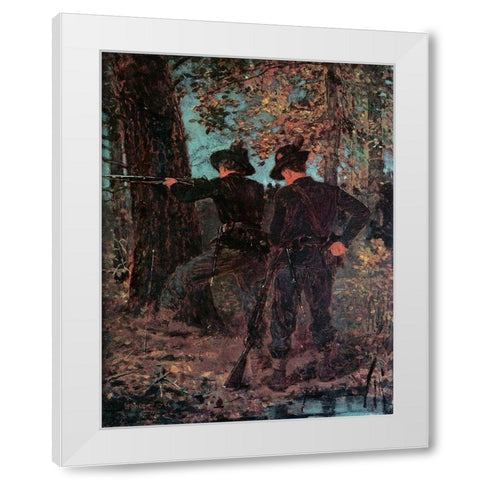 The Sharpshooters White Modern Wood Framed Art Print by Homer, Winslow