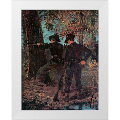 The Sharpshooters White Modern Wood Framed Art Print by Homer, Winslow