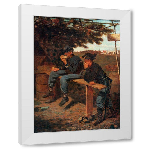 The Sutlers Tent White Modern Wood Framed Art Print by Homer, Winslow