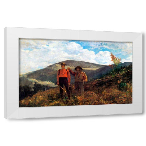 The Two Guides White Modern Wood Framed Art Print by Homer, Winslow
