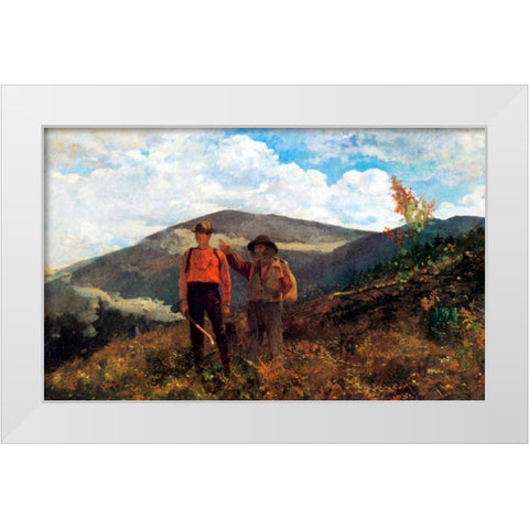 The Two Guides White Modern Wood Framed Art Print by Homer, Winslow