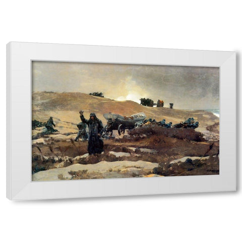 The Wreck White Modern Wood Framed Art Print by Homer, Winslow