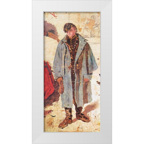 Young Soldier White Modern Wood Framed Art Print by Homer, Winslow