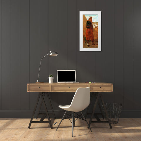 Zouave White Modern Wood Framed Art Print by Homer, Winslow