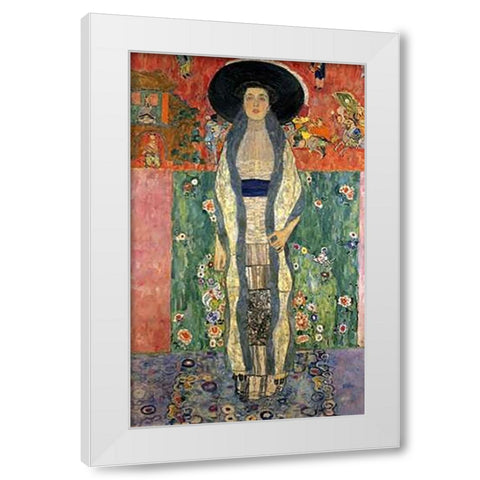 Adele Bloch-Bauer II 1912 White Modern Wood Framed Art Print by Klimt, Gustav