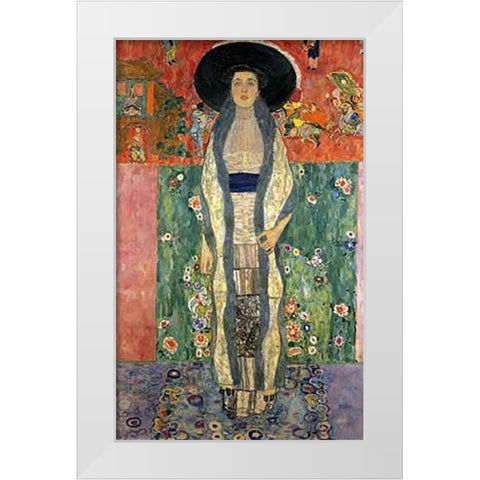 Adele Bloch-Bauer II 1912 White Modern Wood Framed Art Print by Klimt, Gustav