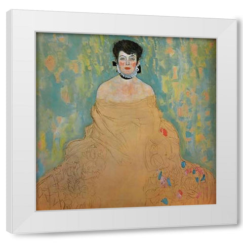 Amalie Zuckerkandl 1918 White Modern Wood Framed Art Print by Klimt, Gustav