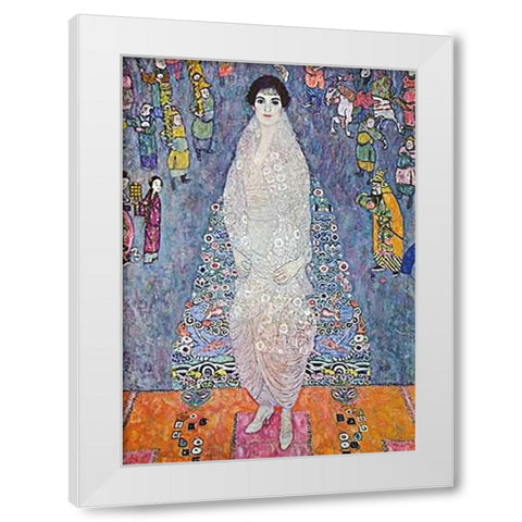 Baroness Ellizabeth Bachofen-Echt 1914 White Modern Wood Framed Art Print by Klimt, Gustav