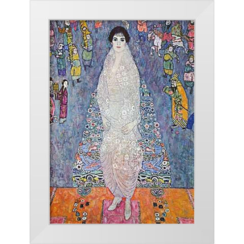 Baroness Ellizabeth Bachofen-Echt 1914 White Modern Wood Framed Art Print by Klimt, Gustav