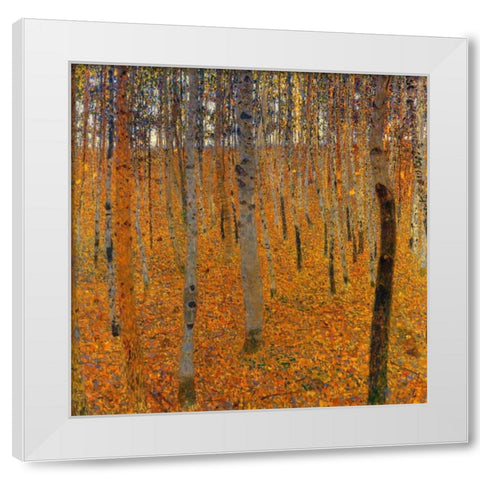 Beech Forest I 1902 White Modern Wood Framed Art Print by Klimt, Gustav