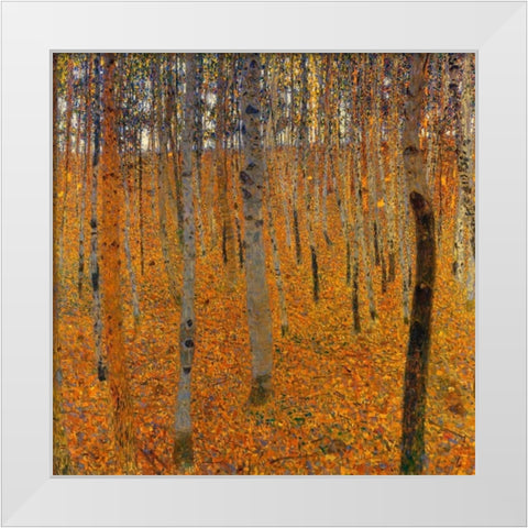 Beech Forest I 1902 White Modern Wood Framed Art Print by Klimt, Gustav